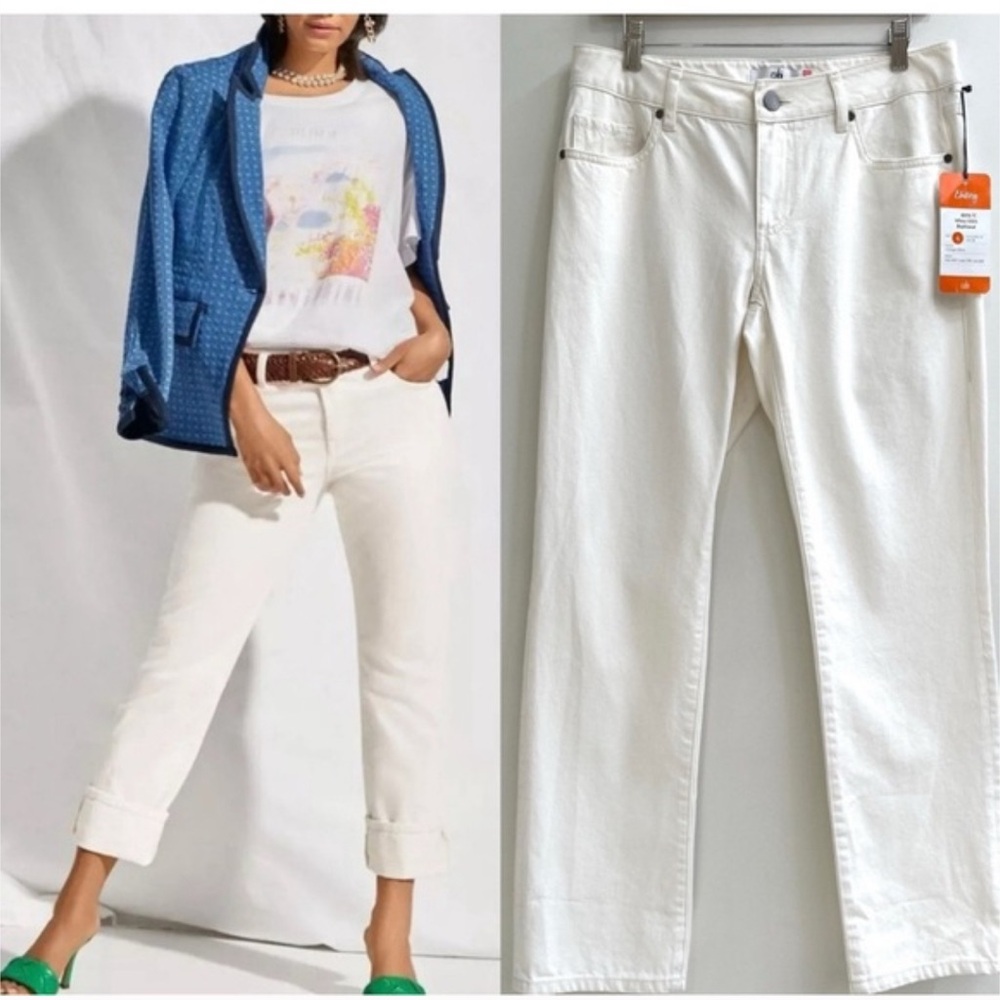 Cabi Boyfriend Jeans #6072 white
